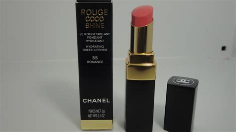 chanel rouge coco shine 55 romance review|Chanel lipstick coco shine.